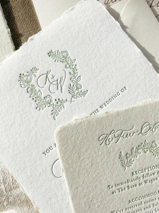 Semi-Custom Collection | Letterpress Wedding Invitations by The Ayla V ...